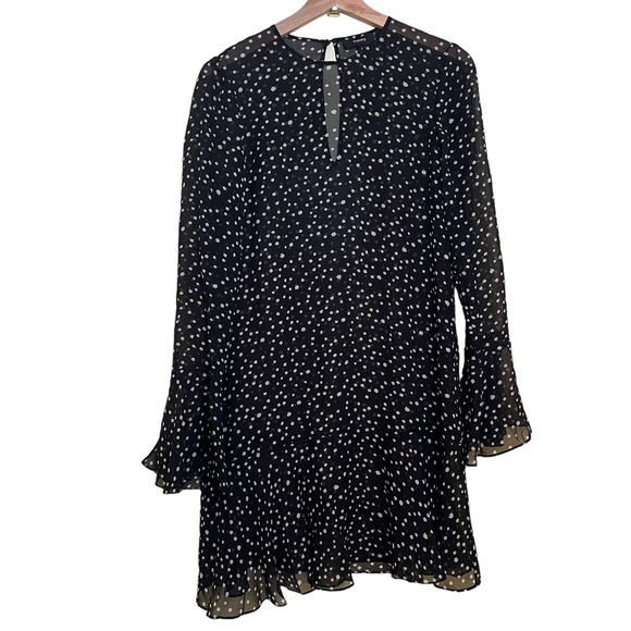 Theory Marah Star Dress in Black & Ivory - Picture 4 of 10